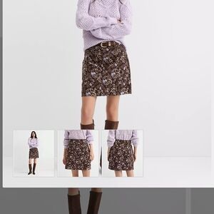 LOFT Garden Corduroy Mini Pocket Skirt